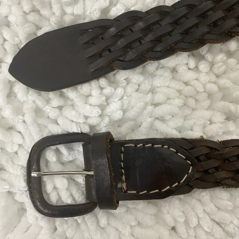 Genuine Leather Braided Belt